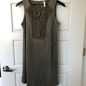 Faux Suede Shift Dress